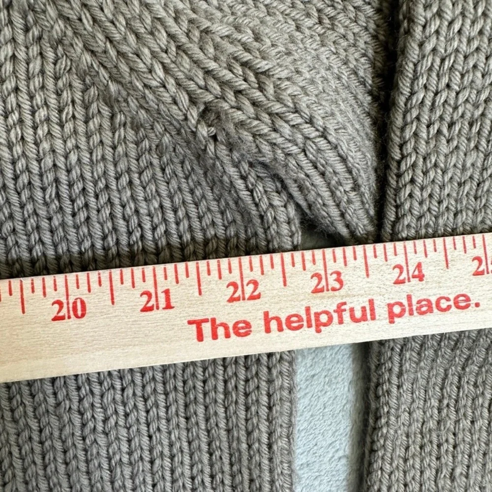 Banana Republic Factory Wool Turtleneck Sweater Taupe Brown Cable Knit Mens L